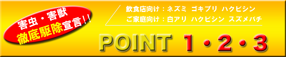 関東の害虫駆除ならみずほ技研。害虫、害獣の徹底駆除のポイント
